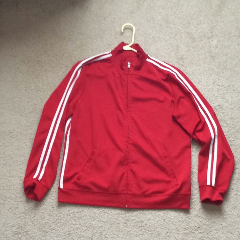 Red track jacket